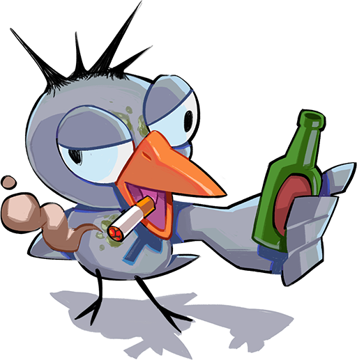 Drunk Crappy Bird showing the mint form