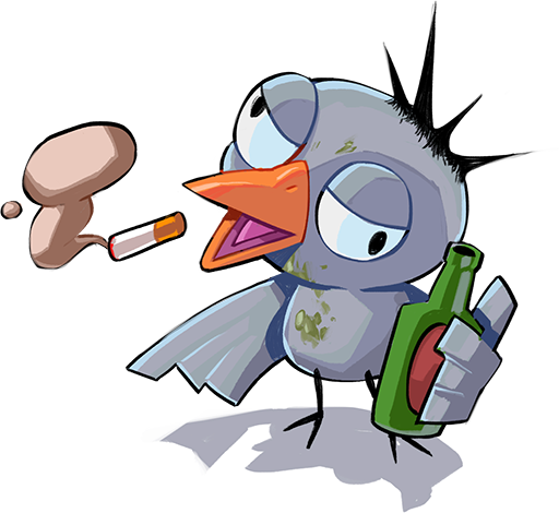 A drunk Crappy Bird is presenting the roadmap